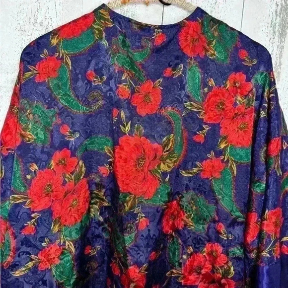 Victoria's Secret vintage gold label floral robe ( Kimono)  size M/L - Picture 7 of 8